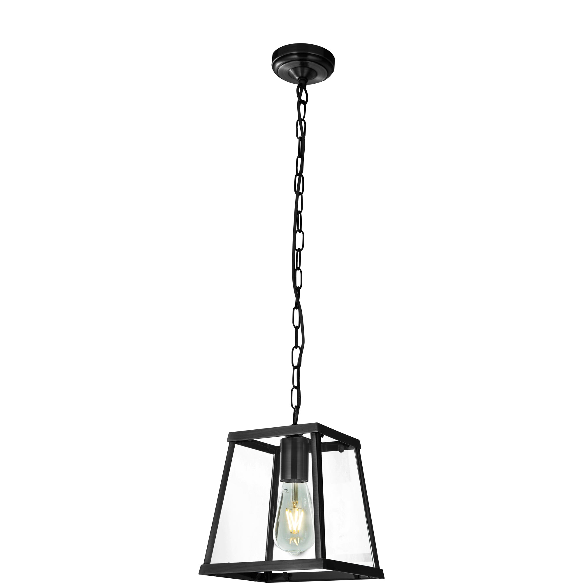 Searchlight 4614bk Voyager Pendant Black Metal And Glass Searchlight Falcon Electrical Uk