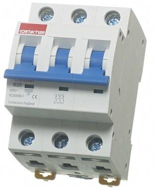 Contactum MCB Switch Triple Pole, 10kA, B Curve - Contactum - Falcon ...