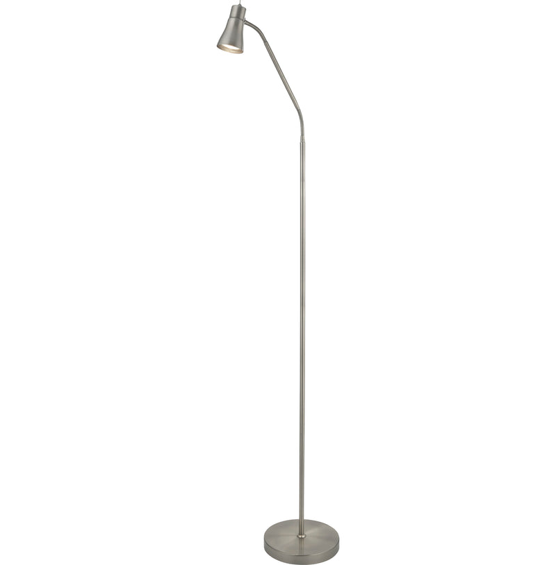 Searchlight 1007SS Jolly Floor Lamp - Satin Silver Metal