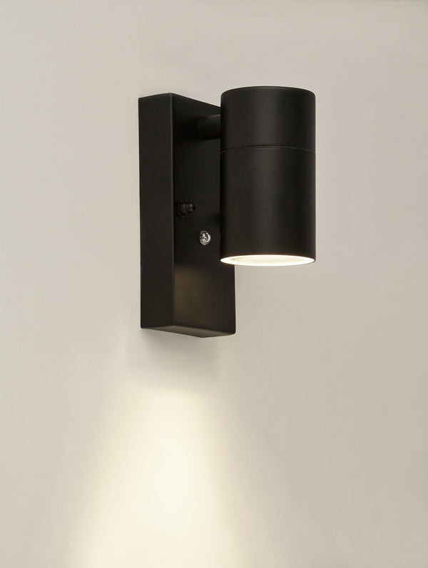 Searchlight 14601BK Rochester Outdoor Wall Light - Black Metal