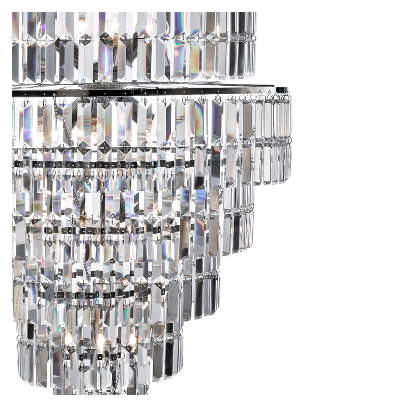 Searchlight 1500CC Empire  13Lt Chandelier  - Chrome Metal & Clear Crystal