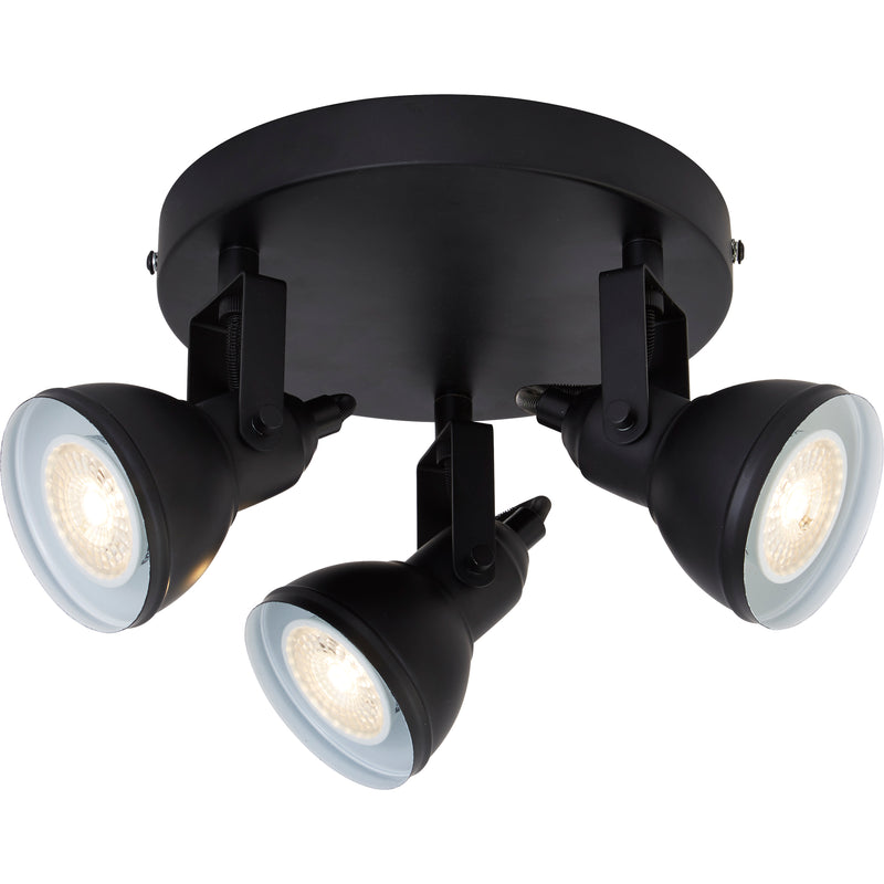 Searchlight 1543BK Focus  3Lt Round Spotlight - Black Metal