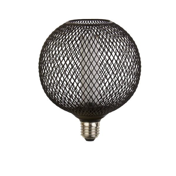 Searchlight 16003BK Wire Mesh Effect Globe Lamp - Black Metal - Searchlight - Falcon Electrical UK