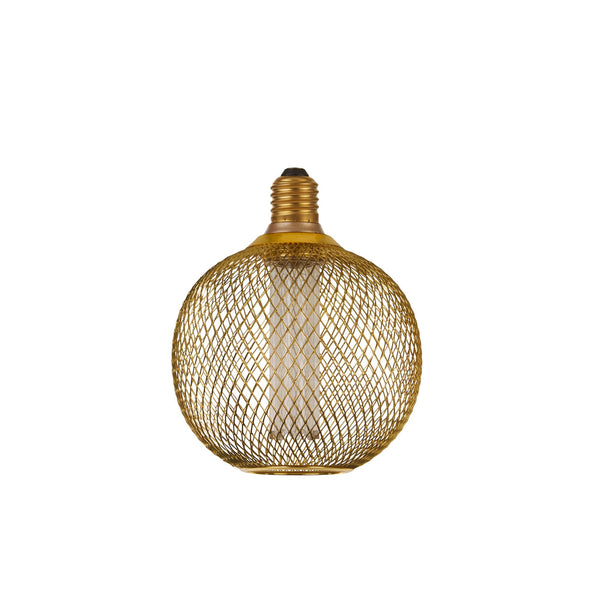 Searchlight 16003GO Wire Mesh Effect Globe Lamp - Gold Metal - Searchlight - Falcon Electrical UK