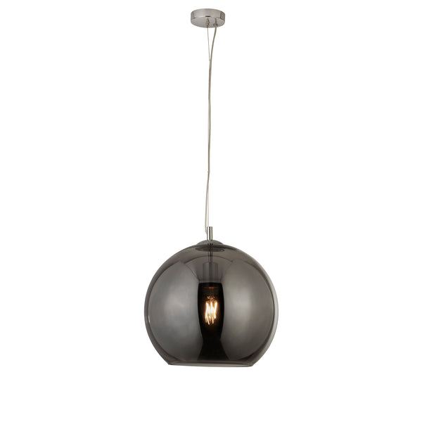 Searchlight 1635SM Balls  Pendant  - Chrome Metal & Smoked Glass