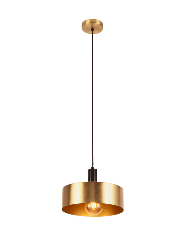 Searchlight 20223-1GO Knox Pendant - Black & Gold Metal - Searchlight - Falcon Electrical UK