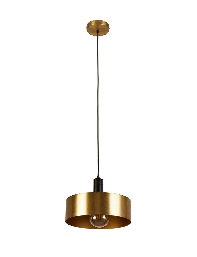 Searchlight 20223-1GO Knox Pendant - Black & Gold Metal - Searchlight - Falcon Electrical UK