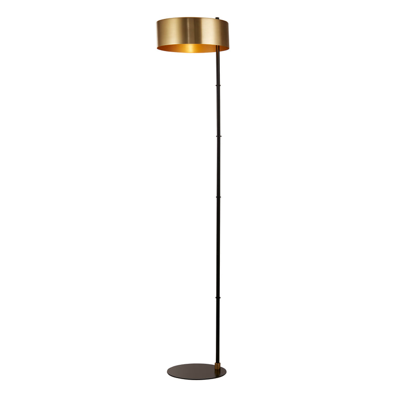 Searchlight 20225-1GO Knox Floor Lamp - Black & Gold Metal