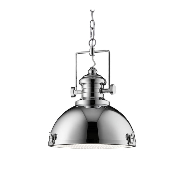 Searchlight 2297CC Louisiana Pendant  - Chrome Metal & Clear Lens