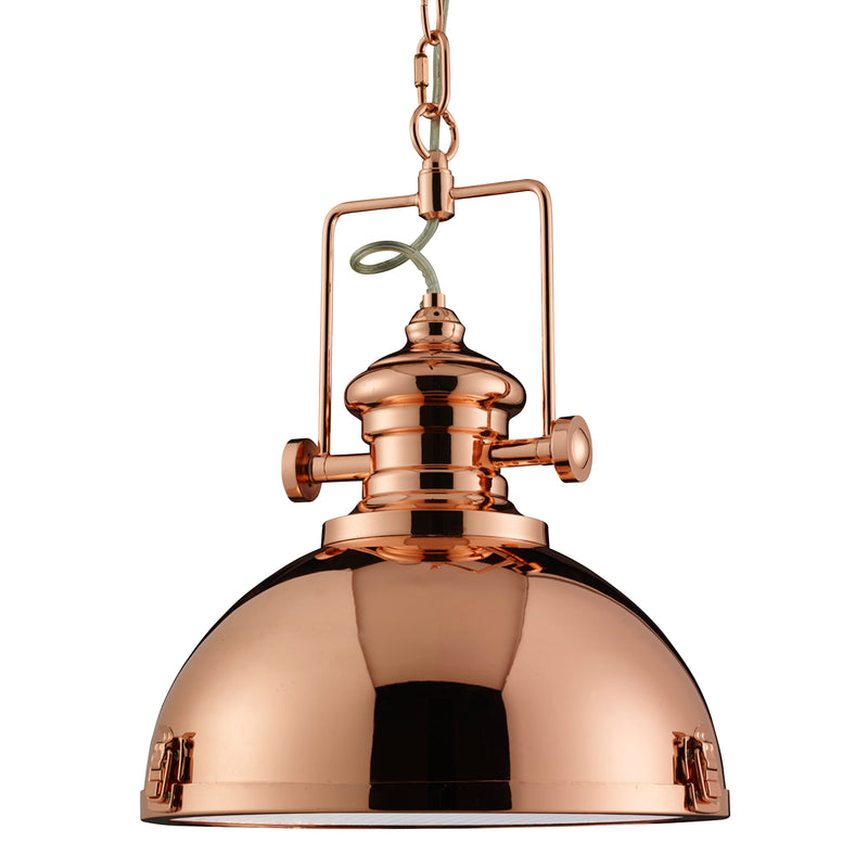 Searchlight 2297CU Louisiana Pendant  - Copper Metal & Clear Lens