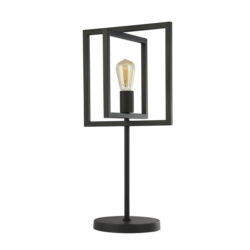 Searchlight 23201-1BK Plaza Table Lamp - Matt Black Metal