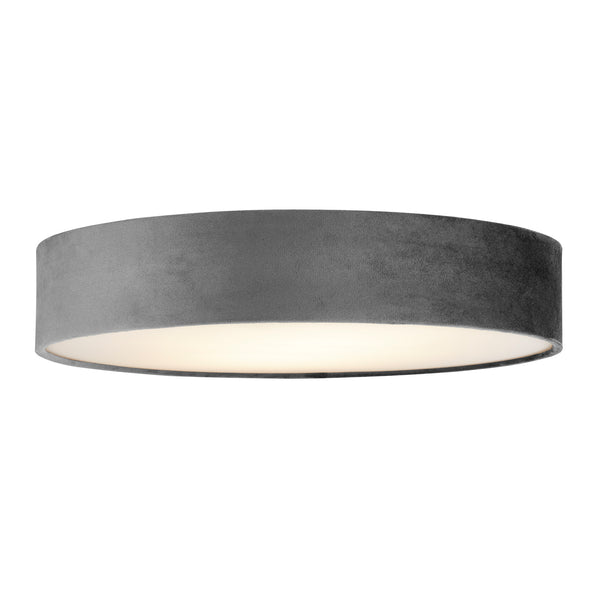 Searchlight 23298-3GY Drum 3Lt Flush - Grey Velvet