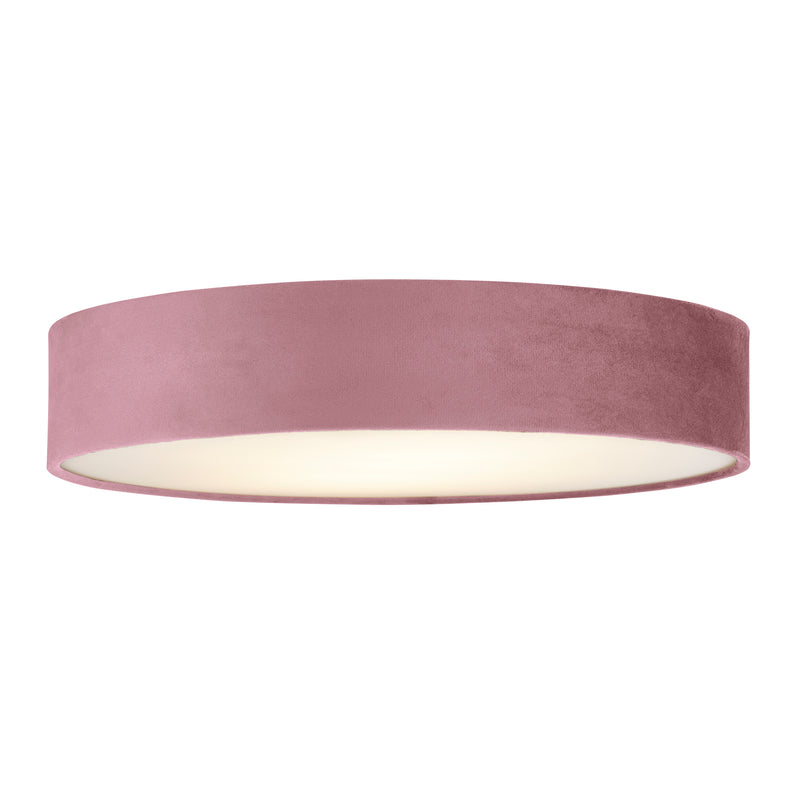 Searchlight 23298-3PI Drum 3Lt Flush - Pink Velvet