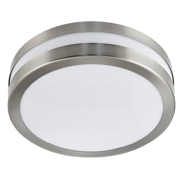 Searchlight 2641-28 Newmark Outdoor Wall/Ceiling - Stainless Steel & Polycarb