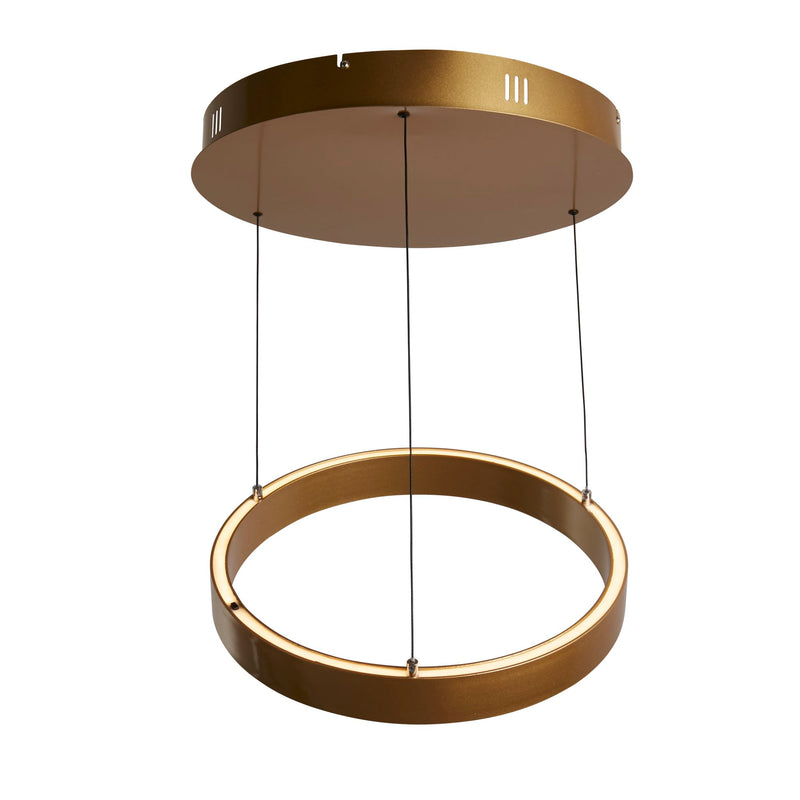 Searchlight 30410GO Layla Gesture Control Pendant - Gold Metal & Opal Acrylic - Searchlight - Falcon Electrical UK