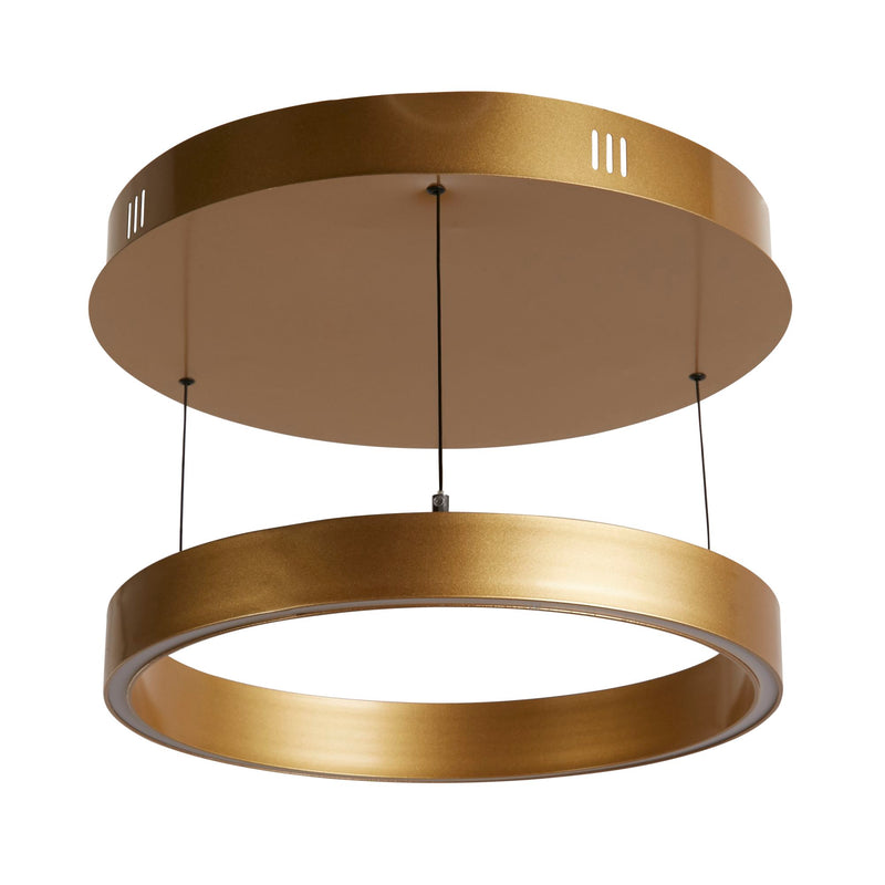 Searchlight 30410GO Layla Gesture Control Pendant - Gold Metal & Opal Acrylic - Searchlight - Falcon Electrical UK