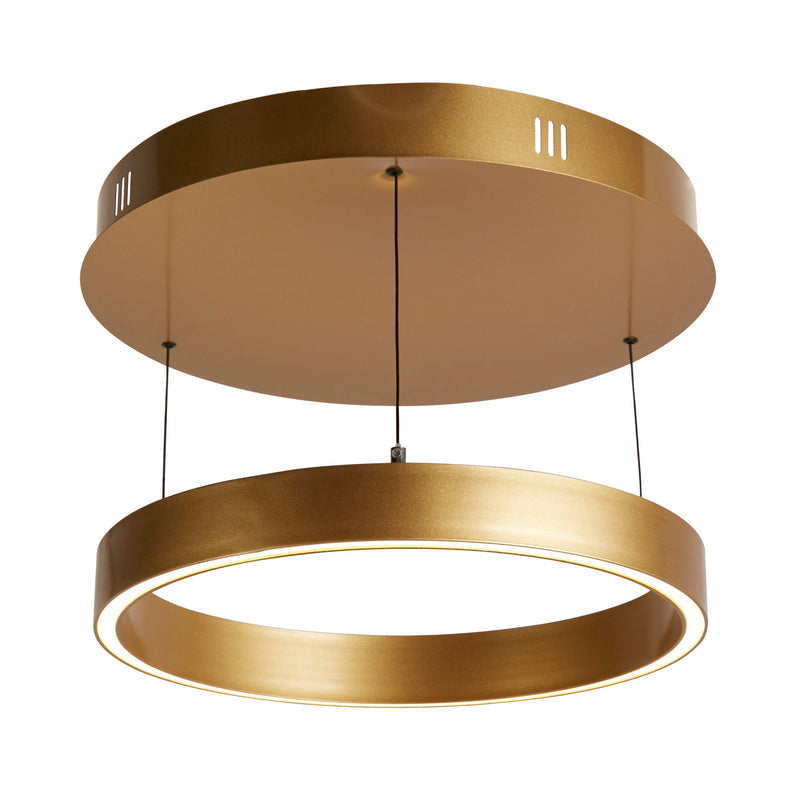 Searchlight 30410GO Layla Gesture Control Pendant - Gold Metal & Opal Acrylic - Searchlight - Falcon Electrical UK