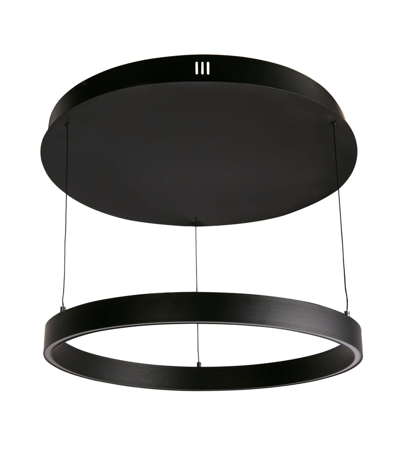 Searchlight 30411BK Layla Gesture Control Pendant - Black Metal & Opal Acrylic