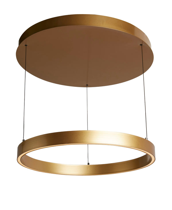 Searchlight 30411GO Layla Gesture Control Pendant - Gold Metal & Opal Acrylic