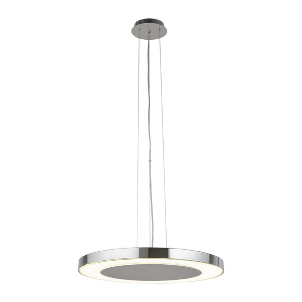 Searchlight 3090-50CC Lexi Pendant - Chrome Metal & Crushed Ice Effect Glass