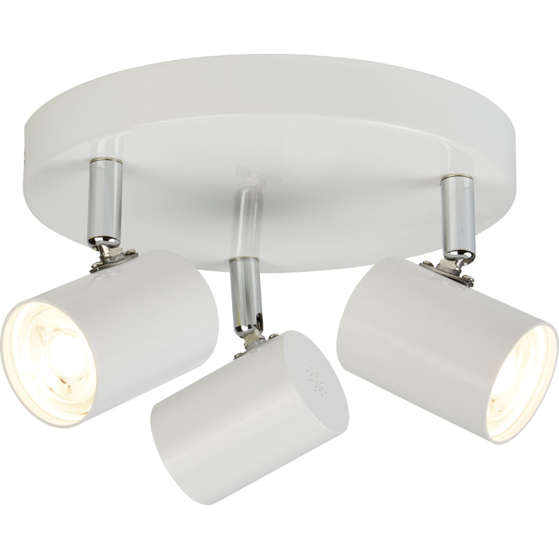 Searchlight 3173WH Rollo 3Lt Round Spotlight  - White Metal