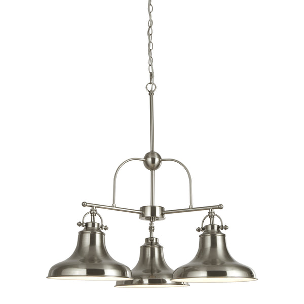 Searchlight 3183-3SS Dallas 3Lt Pendant - Satin Silver