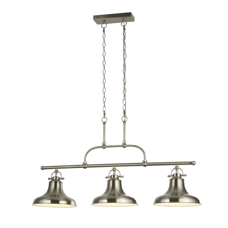 Searchlight 3193-3SS Dallas 3Lt Bar Pendant - Antique Rouge Metal