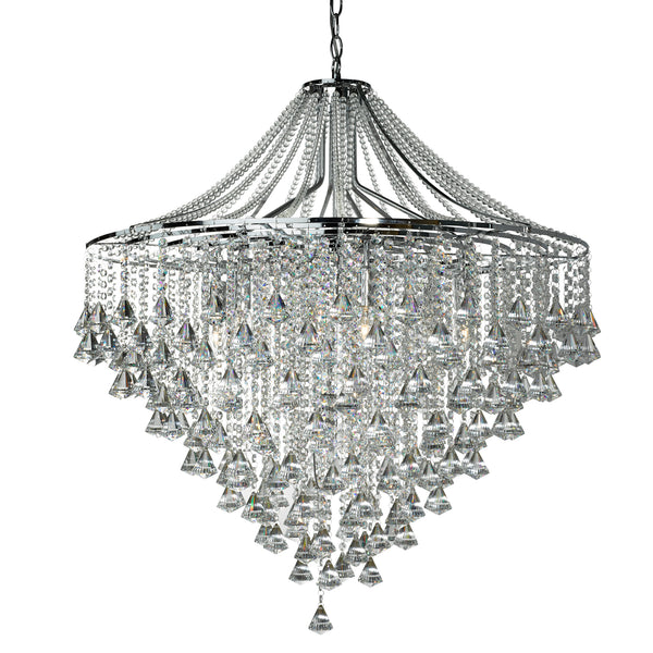 Searchlight 3497-7CC Dorchester 7Lt Pendant -  Chrome & Crystal