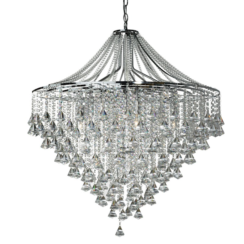 Searchlight 3497-7CC Dorchester 7Lt Pendant -  Chrome & Crystal