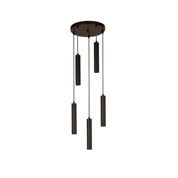 Searchlight 35721-5BK Dulwich 5Lt Multi-Drop Pendant - Black Metal