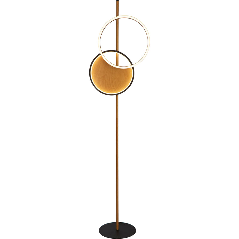 Searchlight 36302-1BK Curio Floor Lamp - Black Metal & Wood - Searchlight - Falcon Electrical UK