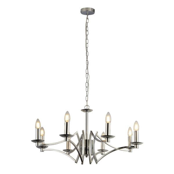 Searchlight 41312-8CC Ascot  8Lt Pendant - Chrome Metal