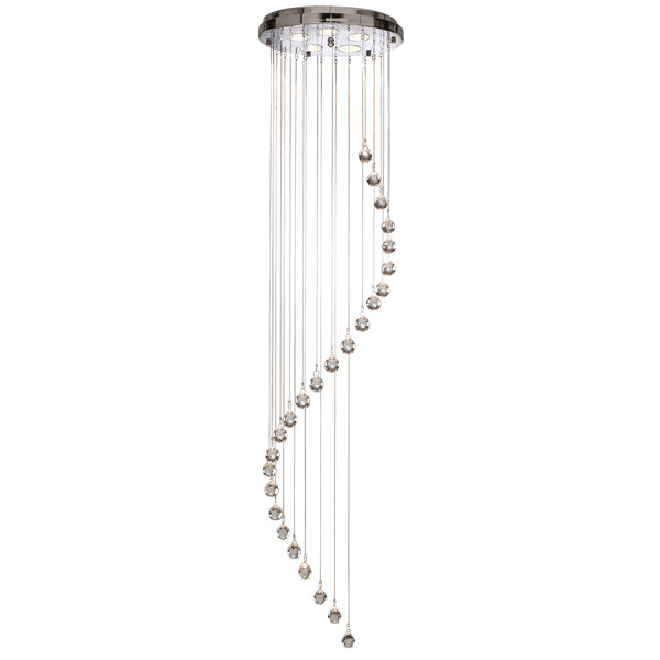 Searchlight 5742CC Hallway 5Lt Multi-Drop Pendant- Chrome Metal & Clear Crystal