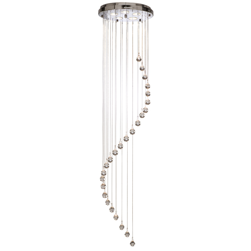 Searchlight 5742CC Hallway 5Lt Multi-Drop Pendant- Chrome Metal & Clear Crystal