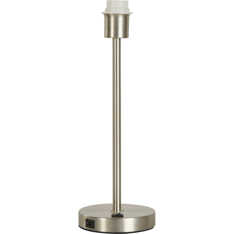 Searchlight 58911SN Base Only - Finn USB Table Lamp - Satin Nickel Metal