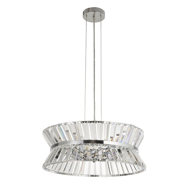 Searchlight 59410-7CC Uptown 7Lt Pendant/Semi-Flush - Chrome Metal & Clear Crystal