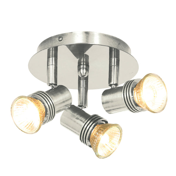 Searchlight 633SS Decco 3Lt Spotlight - Satin Silver Metal