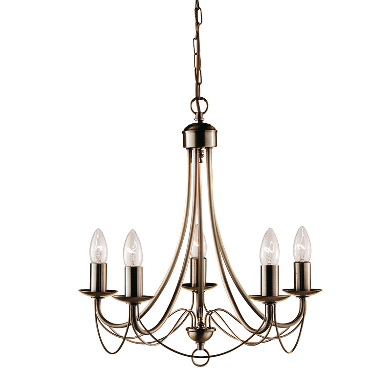 Searchlight 6345-5AB Maypole 5Lt Pendant - Antique Brass Metal