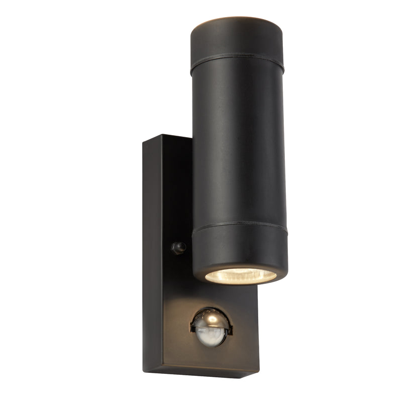 Searchlight 6492-2BK Coastal Outdoor 2Lt Wall Light - Black Polycarbonate