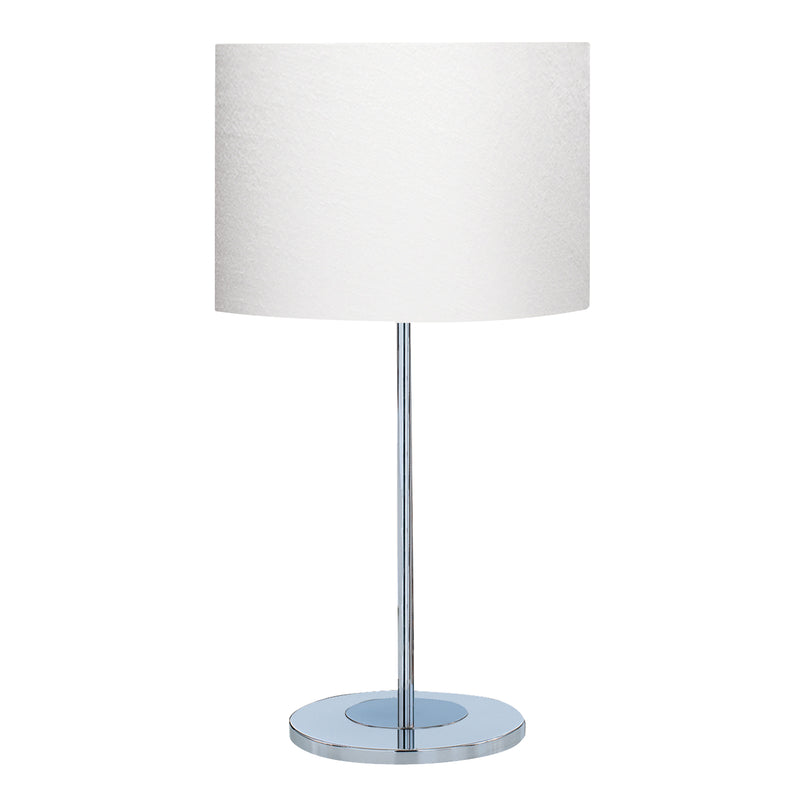 Searchlight 6550CC-1 Carter Table Lamp - Chrome Base & Fabric Shade