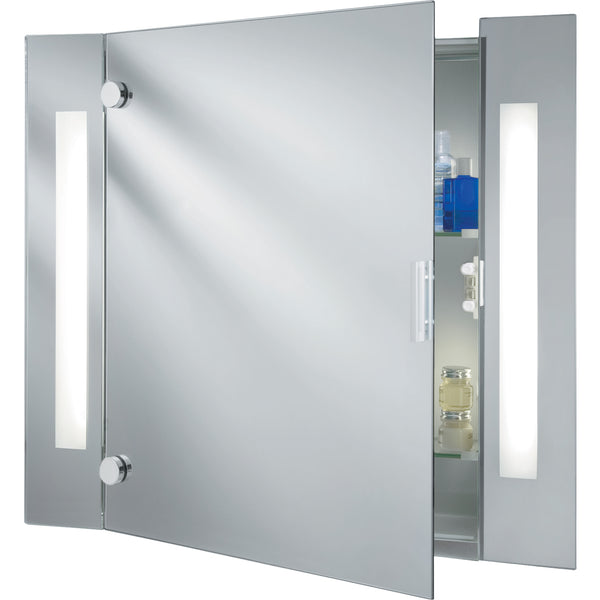 Searchlight 6560 Bathroom Illuminated Mirror Cabinet & Shaver Socket, IP44