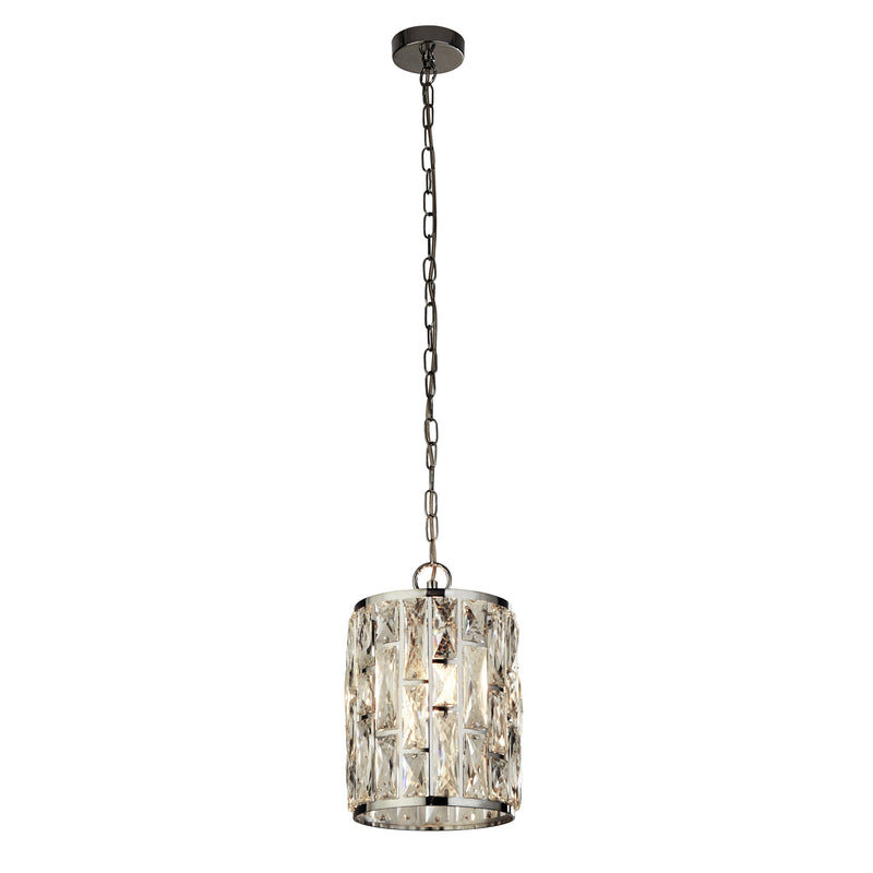 Searchlight 6581-1CC Bijou Pendant - Chrome Metal & Crystal Glass