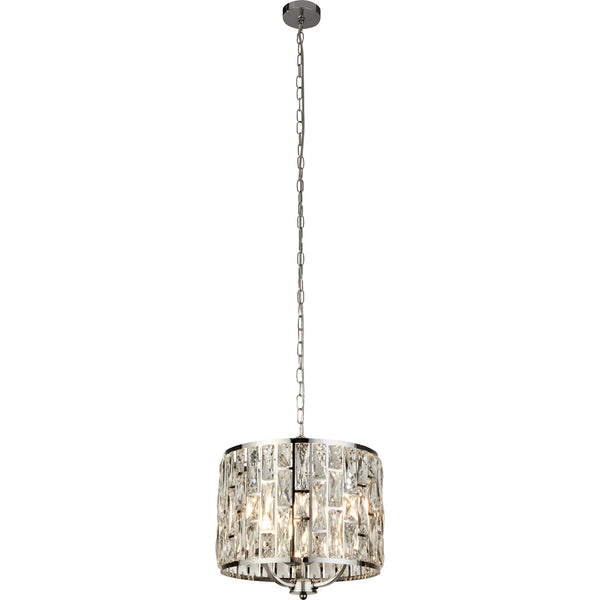 Searchlight 6583-3CC Bijou  3Lt Pendant - Chrome Metal & Crystal Glass