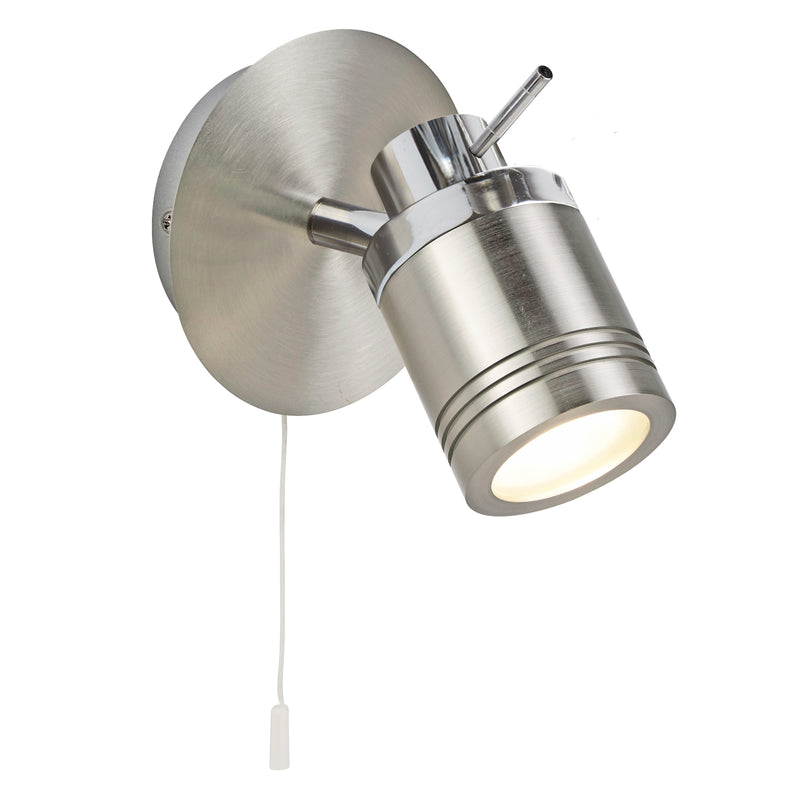 Searchlight 6601SS Samson Spotlight Wall Light - Satin Silver Metal