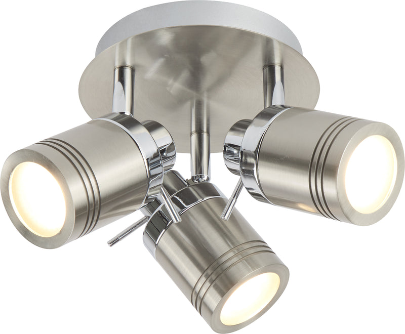 Searchlight 6603SS Samson 3Lt Round Spotlight  - Satin Silver Metal