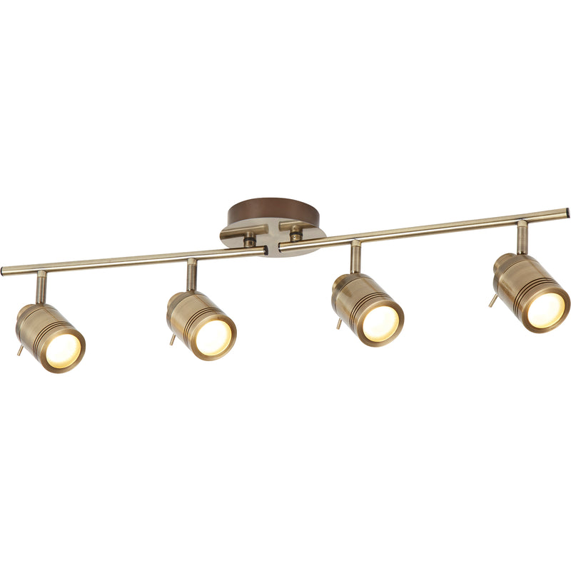 Searchlight 6604AB Samson 4Lt Split Bar Spotlight - Antique Brass Metal