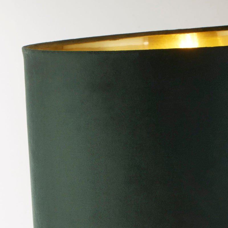 Searchlight 67522GR Scarborough Table Lamp - Crystal, Brass Metal & Green Velvet