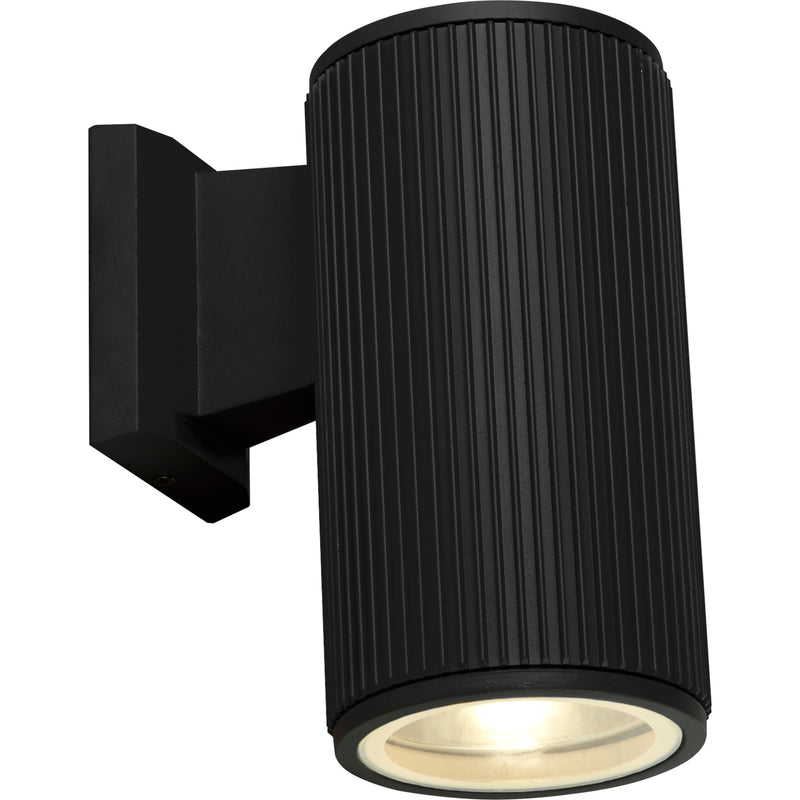 Searchlight 6871BK Hamburg Outdoor Wall Light - Black Metal & Glass