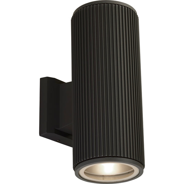 Searchlight 6872BK Hamburg Outdoor Wall Light - Black Metal & Glass