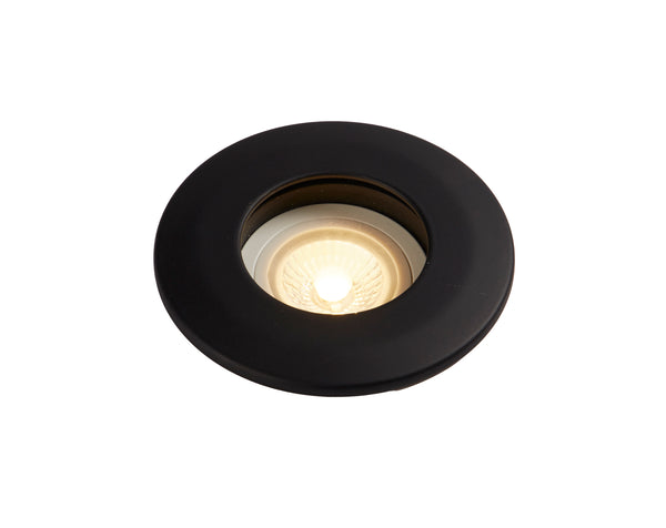 Searchlight 72310BK Burford Bathroom Black Downlight, IP65, Fire Rated